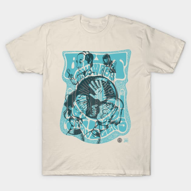 KingPin/ But Anyway - Grey/ Blue T-Shirt T-Shirt by PaybackPenguin